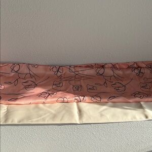 Floral Pink and Cream Hair Scarf